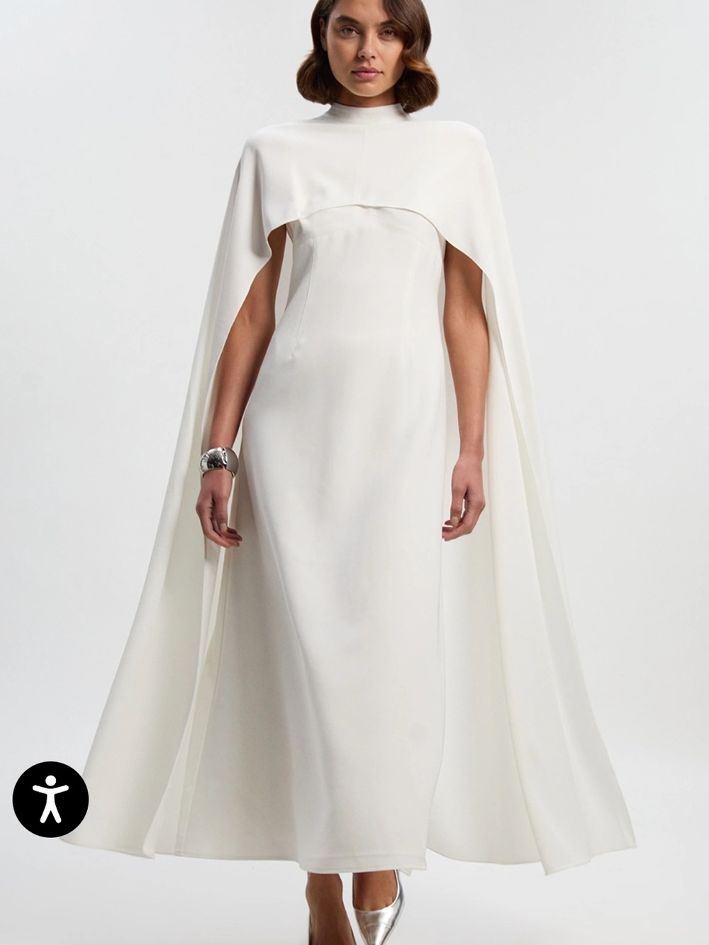 Karen Millen Tailored Cape Detail Maxi Dress - NWT size 14